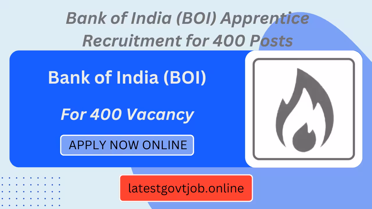 Bank of India (BOI) Apprentice Recruitment for 400 Posts